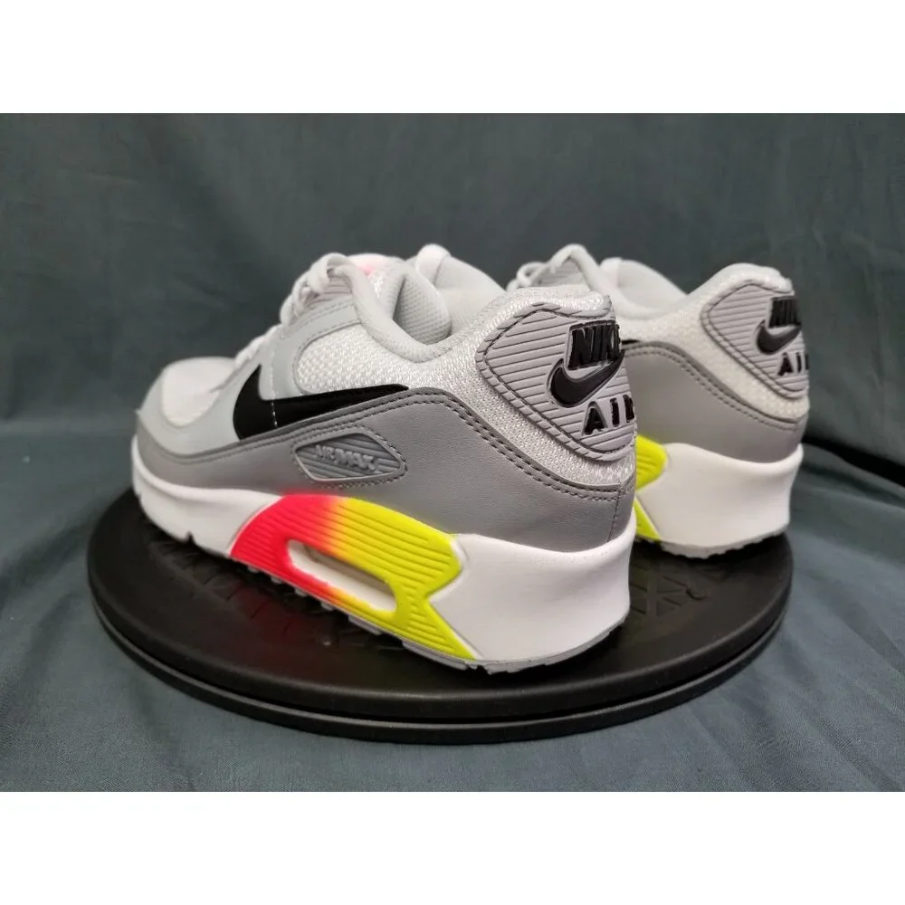 Nike Air Max 90 GS 'Gradient Cassette' Sneakers White Size 7Y DISPLAY NEW NO BOX - Picture 6 of 11